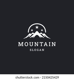 Mountain logo icon flat design template 