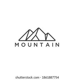 mountain logo  icon and illustration