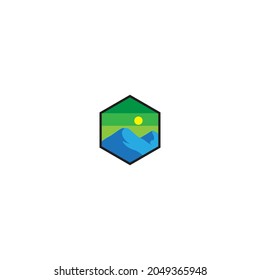 MOUNTAIN LOGO ICON ILLUSTRATION DESIGN VECTOR