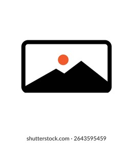 mountain logo icon illustration flat
