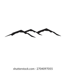 Ilustración de icono de logotipo de montaña plana
