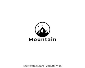 mountain logo icon on white background