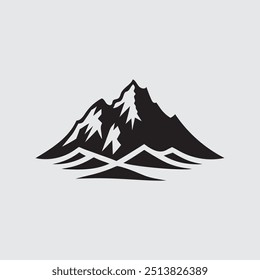 Ícone de logotipo de montanha silhueta vetor arte ilustração