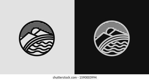 Mountain Logo Icon. Simple Outdoor logo