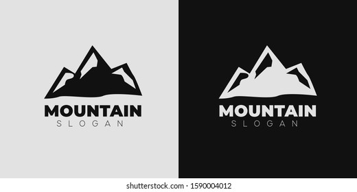 Mountain Logo Icon. Simple Outdoor logo