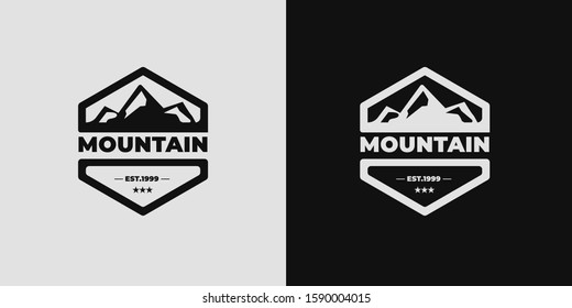 Mountain Logo Icon. Simple Outdoor logo