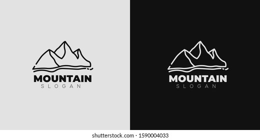 Mountain Logo Icon. Simple Outdoor logo