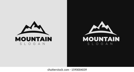 Mountain Logo Icon. Simple Outdoor logo