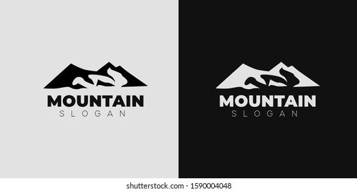Mountain Logo Icon. Simple Outdoor logo