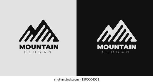 Mountain Logo Icon. Simple Outdoor logo