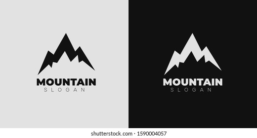 Mountain Logo Icon. Simple Outdoor logo