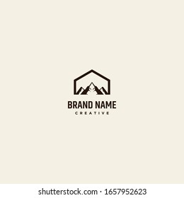 Mountain logo Icon template design in Vector illustration 