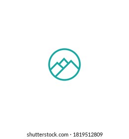 Mountain logo icon template design Vector illustration