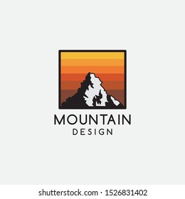 mountain logo icon template - vector