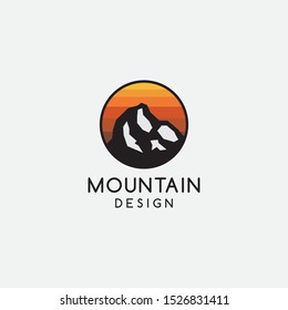 mountain logo icon template - vector