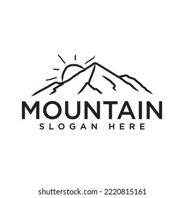 mountain logo icon and vector