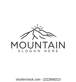 mountain logo icon and vector