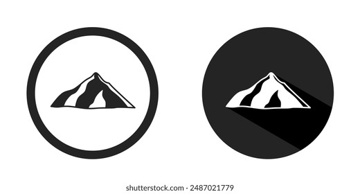 Mountain logo. Mountain icon vector design black color. Stock vector.
