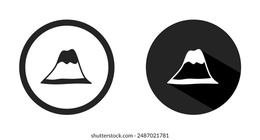 Mountain logo. Mountain icon vector design black color. Stock vector.
