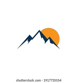 Mountain Logo, Mountain icon vector illustration design template