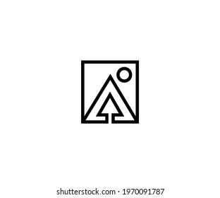 Mountain logo icon vector illustration
