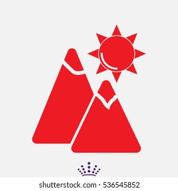 mountain, logo, icon, vector illustration EPS 10