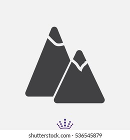 mountain, logo, icon, vector illustration EPS 10