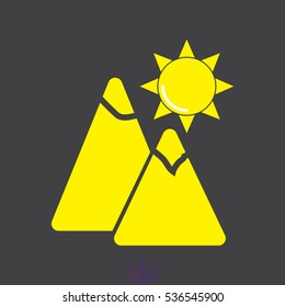 mountain, logo, icon, vector illustration EPS 10