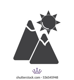 mountain, logo, icon, vector illustration EPS 10