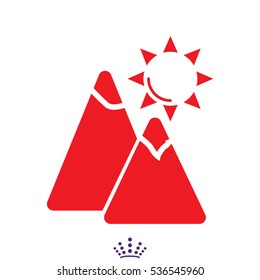 mountain, logo, icon, vector illustration EPS 10