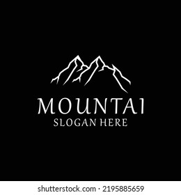 Mountain logo icon vector image