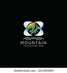 The mountain logo icon vector image