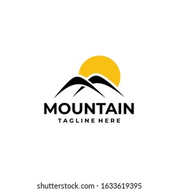 mountain logo icon vector isolated