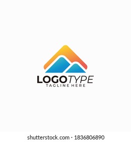 mountain logo icon vector isolated