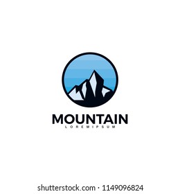 Mountain logo icon vector. Outdoor adventure emblems, badges, design elements, logotype templates.