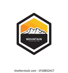 Mountain logo icon vector template.