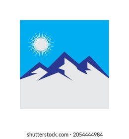Mountain logo icon vector template.