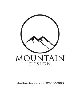 Mountain logo icon vector template.