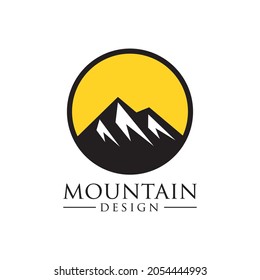 Mountain logo icon vector template.