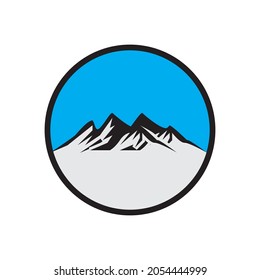 Mountain logo icon vector template.