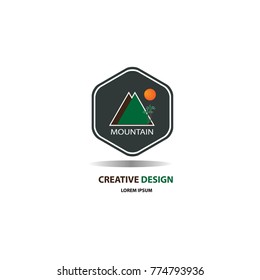 Mountain Logo Icon.Modern design.Vector illustration
