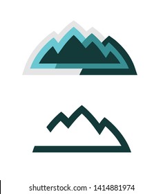 Mountain logo icons - Vector isolated on white background
