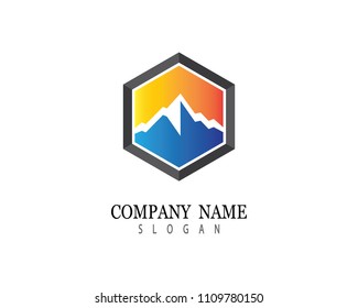 Mountain logo illustration design