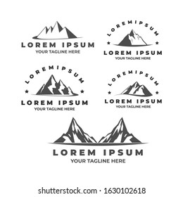 mountain logo illustration. symbol,icon, design and vector
