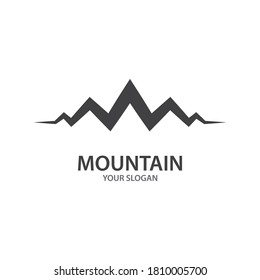 Diseño vectorial de la ilustración del logotipo de montaña