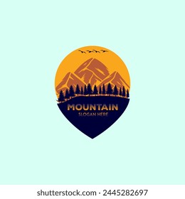 Mountain logo Illustration vector graphic of template 