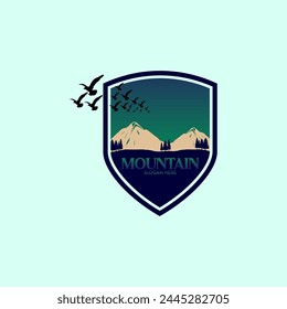 Mountain logo Illustration vector graphic of template 