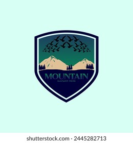 Mountain logo Illustration vector graphic of template 