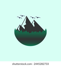 Berglogo Illustration Vektorgrafik Grafik der Vorlage 