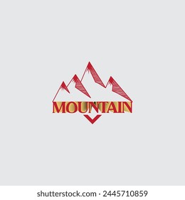 Mountain logo Illustration vector graphic of template 